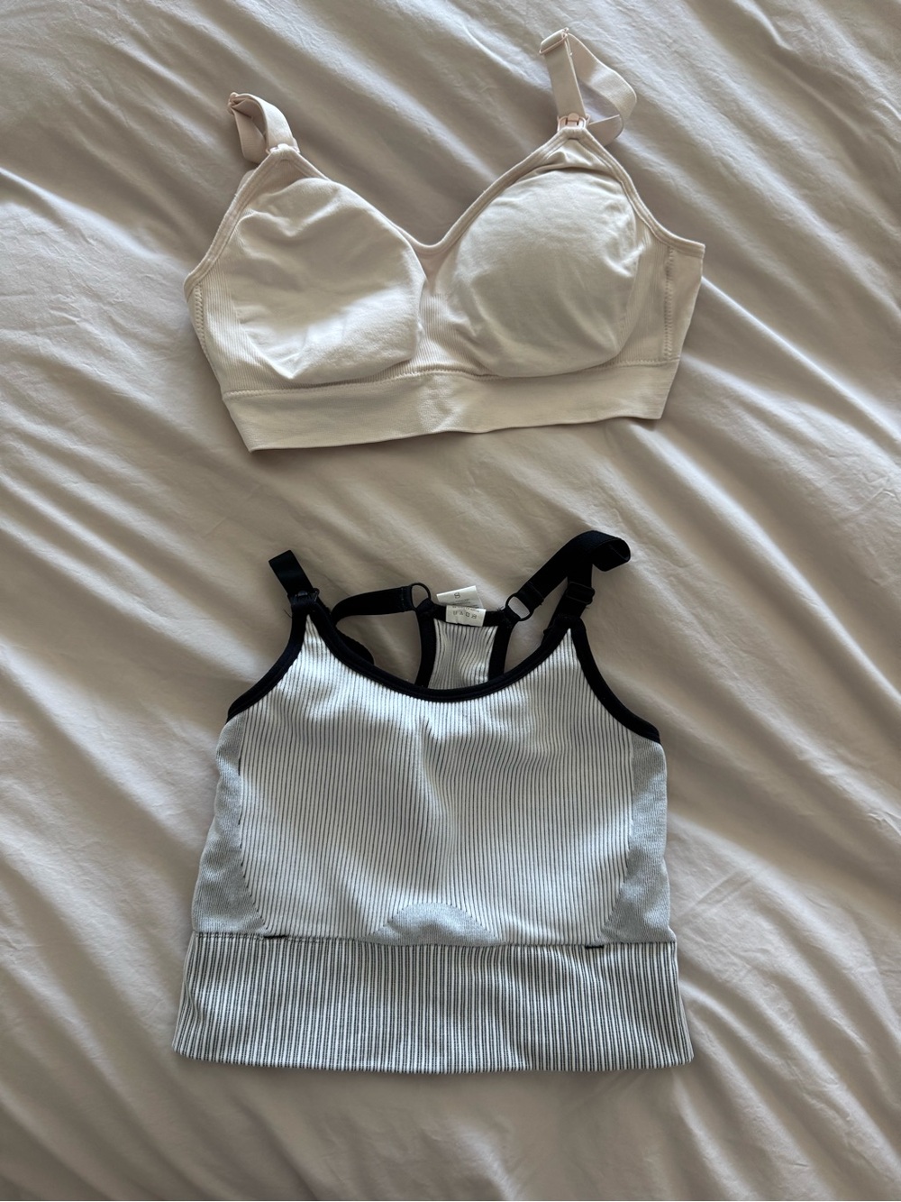 Ingrid & Isabel Nude & White Nursing Bras